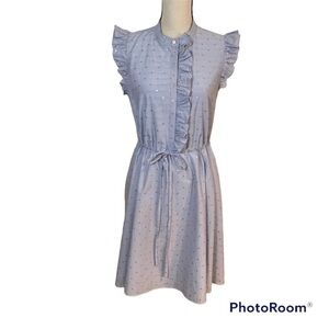 Ted Baker Beyonc Stand Up Collar Ruffle Dress Sz-Ted-2/US-4/6